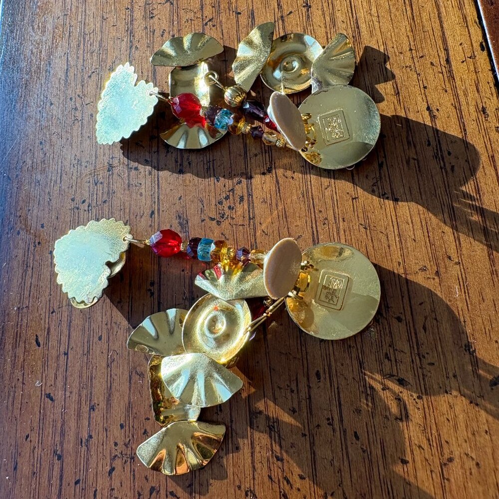 Lunch At The Ritz RARE Dangle Candy Heart Earrings - Picture 6 of 7